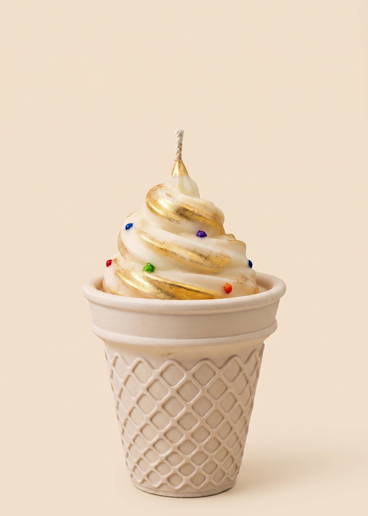 Velvet Vanilla Sprinkle Swirl Cone