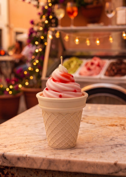 Strawberry Cheesecake Swirl Cone